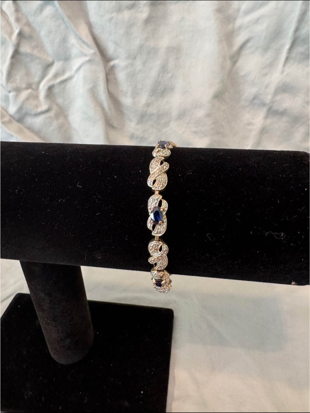 Vintage Ross Simmons Sapphire and Cubic zirconia tennis bracelet